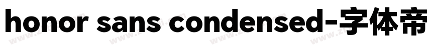 honor sans condensed字体转换